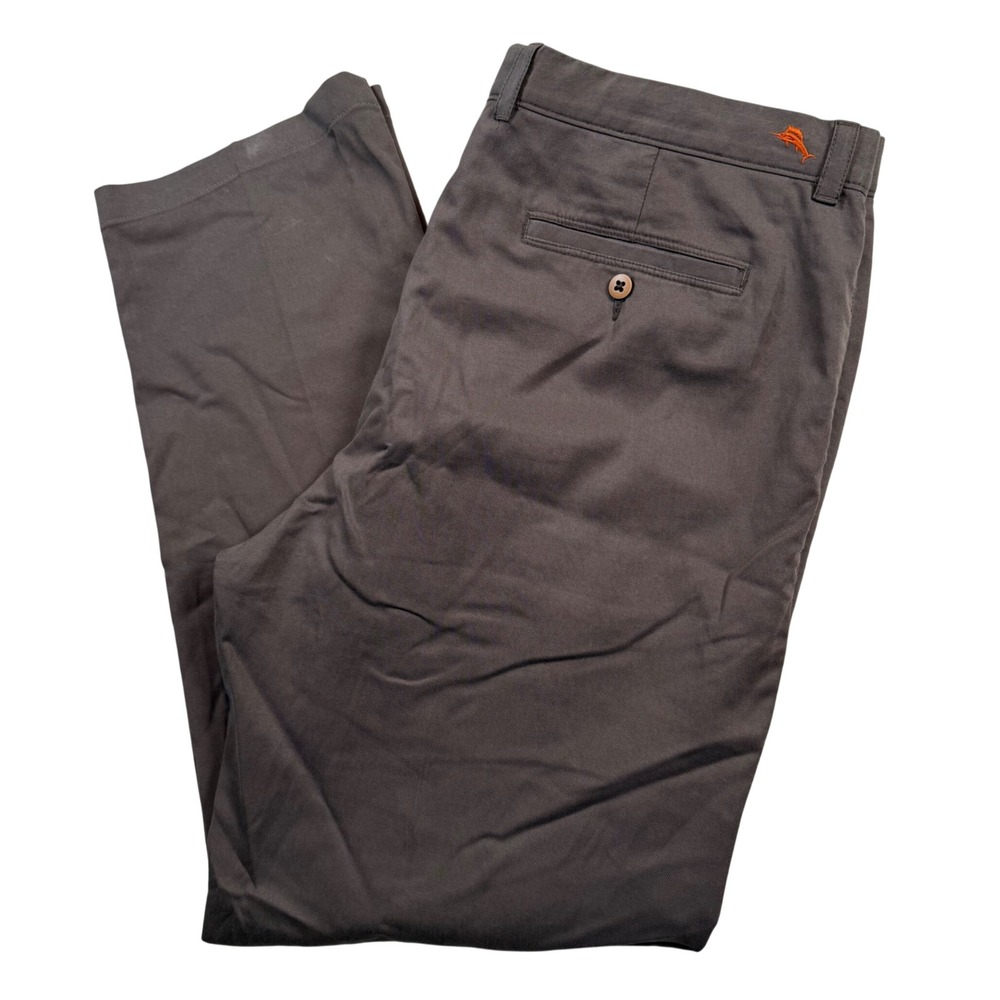 Tommy Bahama Men's Brown Chino Pants Straight Fit 38x34 Cotton Blend